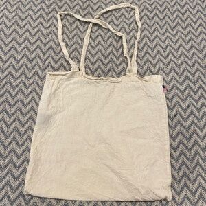 Brandy Melville Natural Canvas Tote Bag – 13" x 12" – Made in USA
